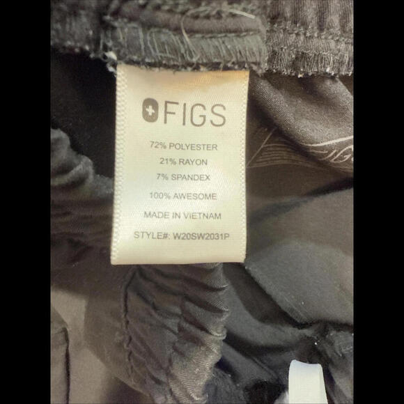 Figs SCRUB Bottoms Black Surgical Drawstring Small MEDICAL UNIFORM Preppy Trendy - Picture 9 of 12